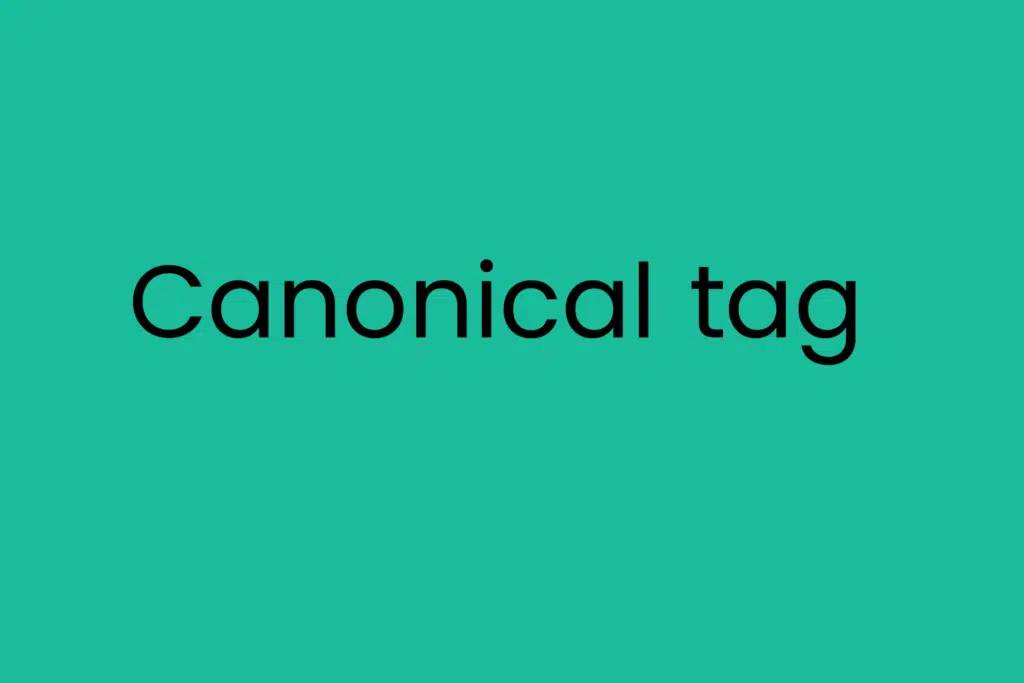 Canonical tag
