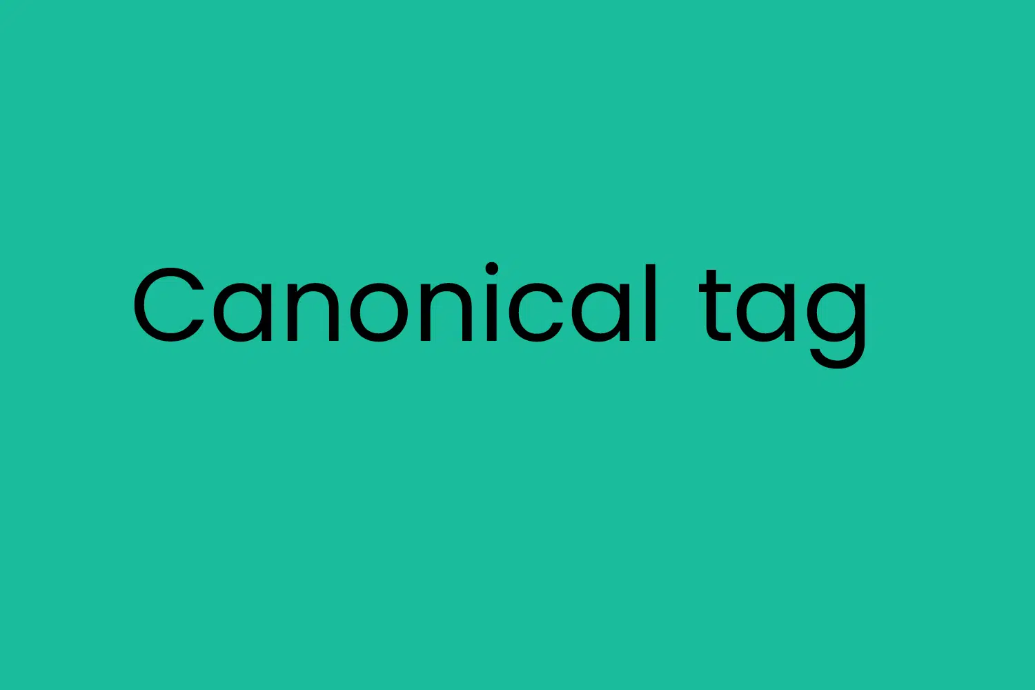 Canonical tag