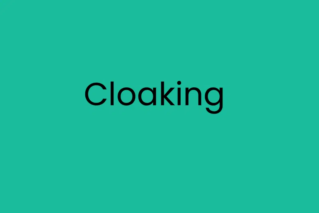 Cloaking
