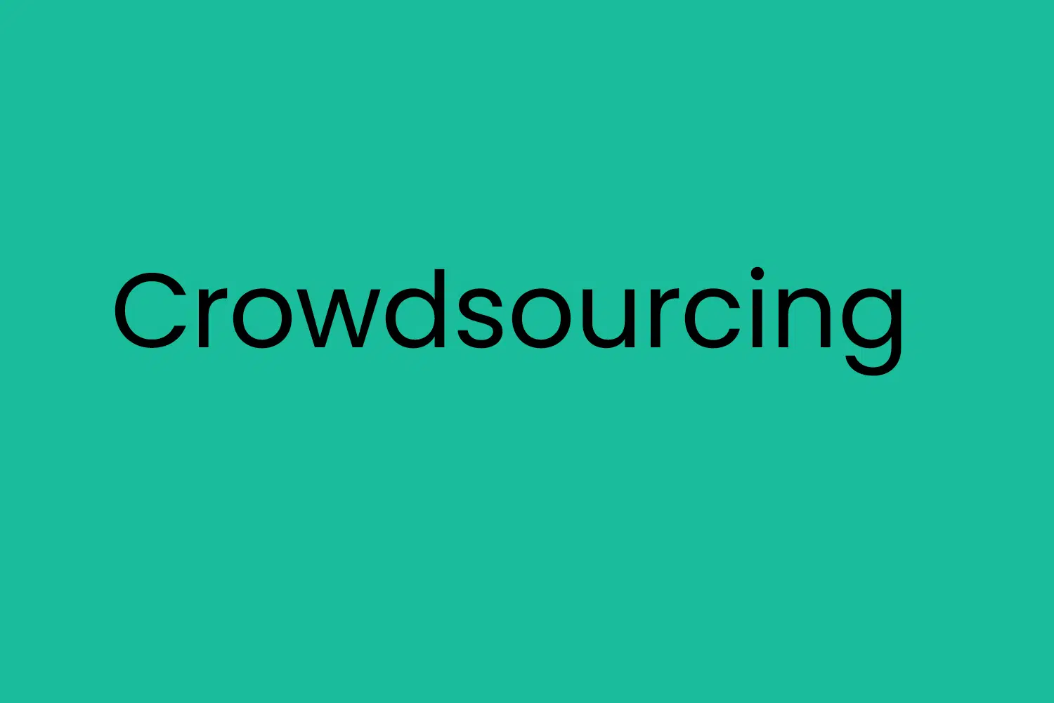 Crowdsourcing