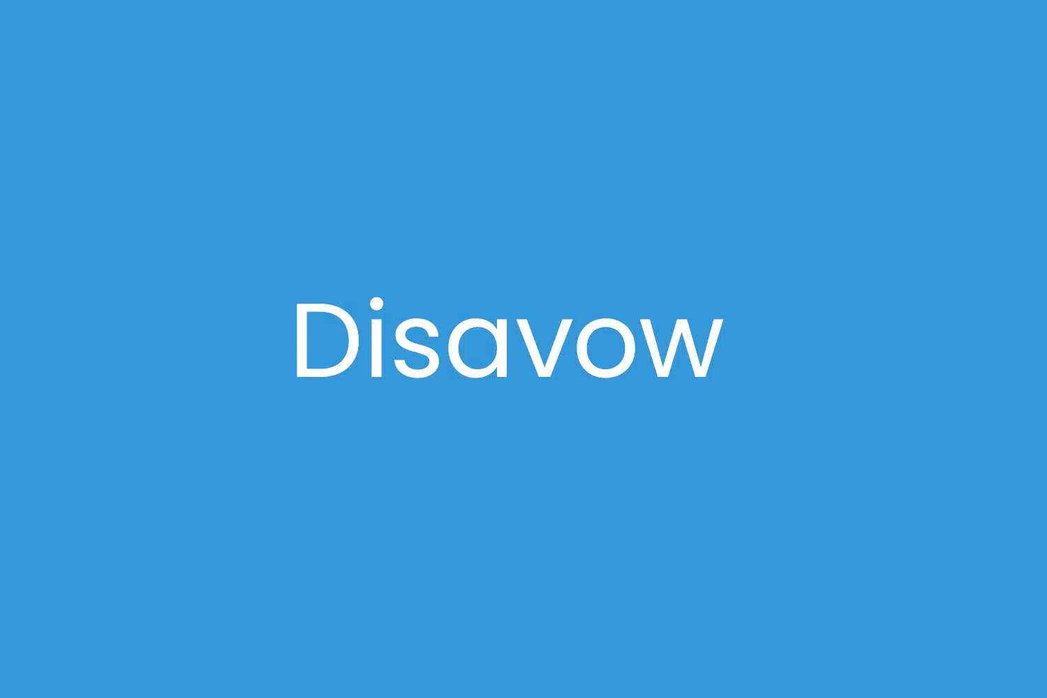 Disavow