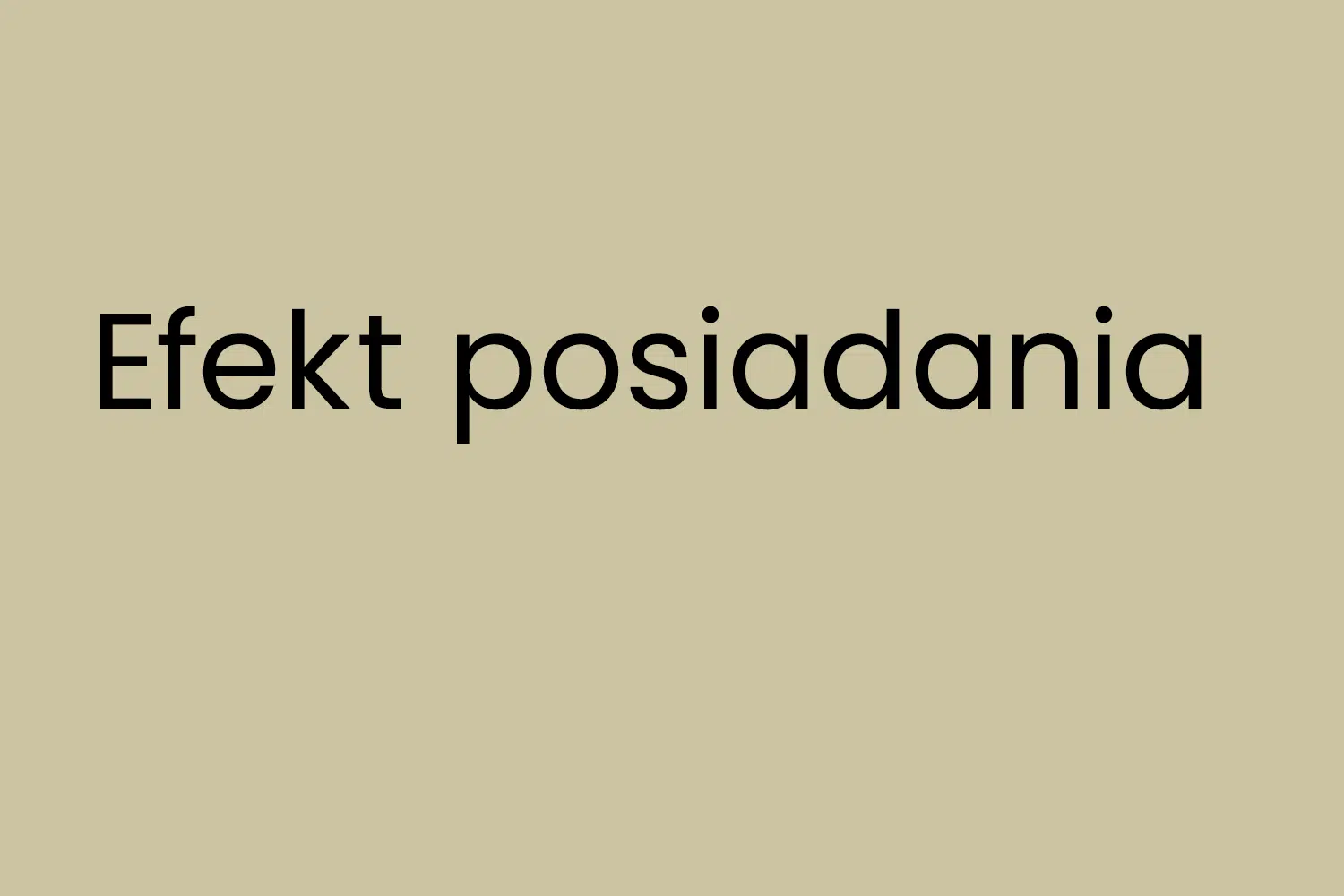 Efekt posiadania