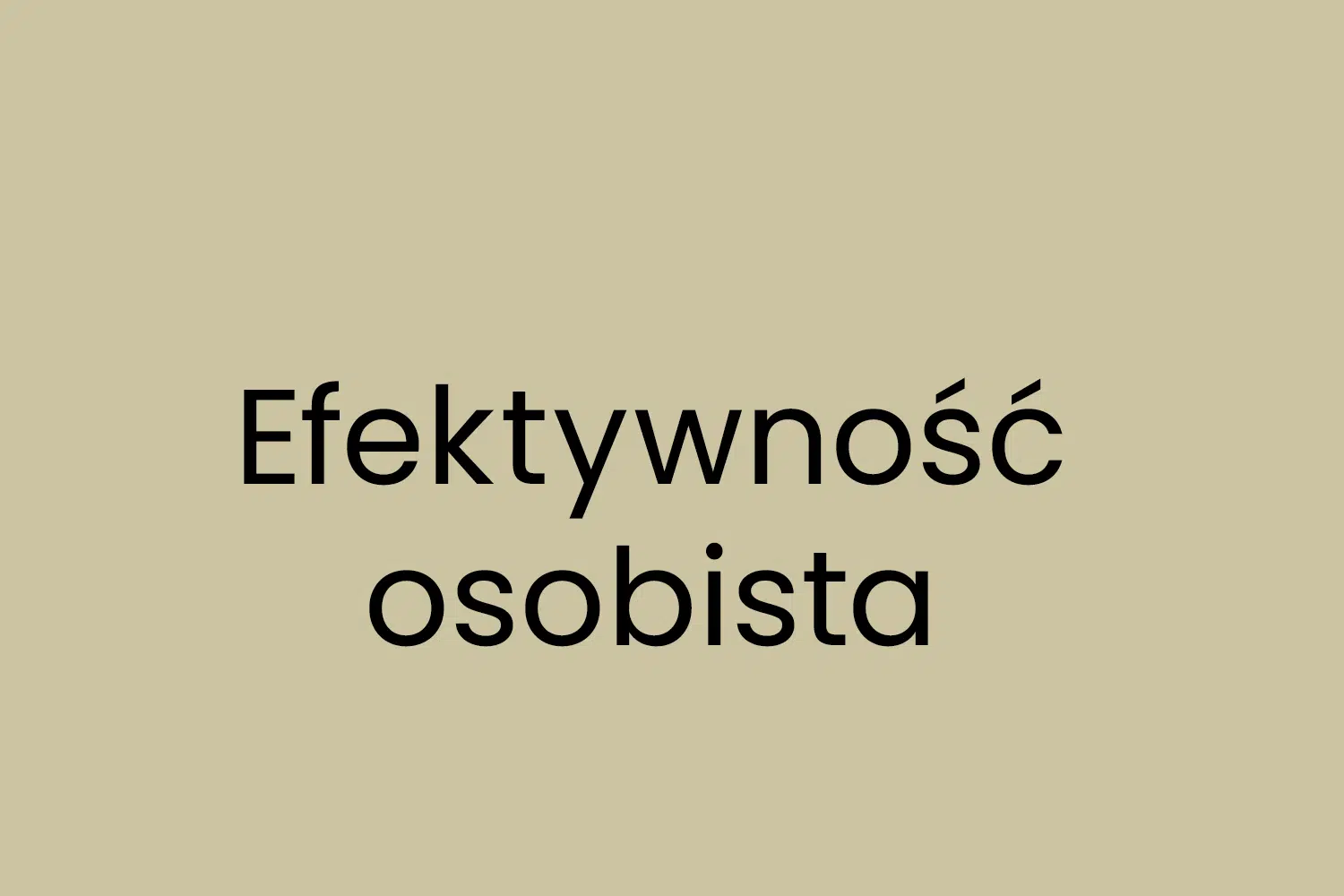 Efektywność osobista