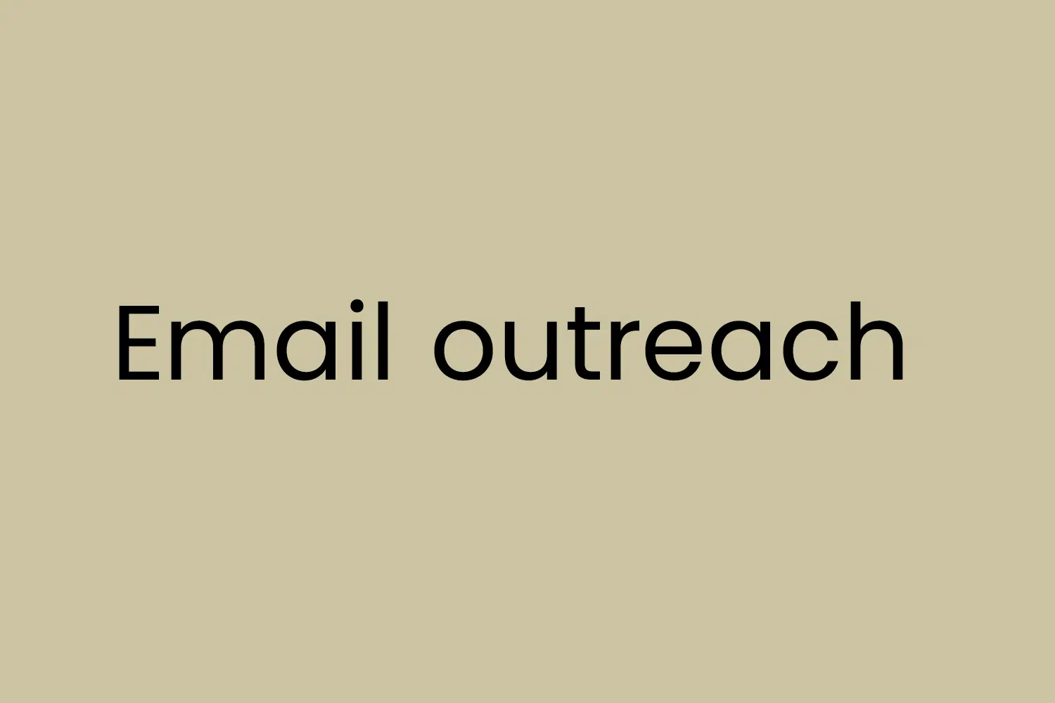 Email outreach