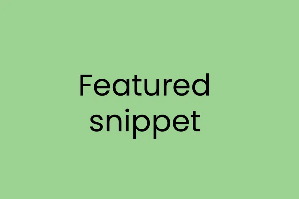 Featured snippet
