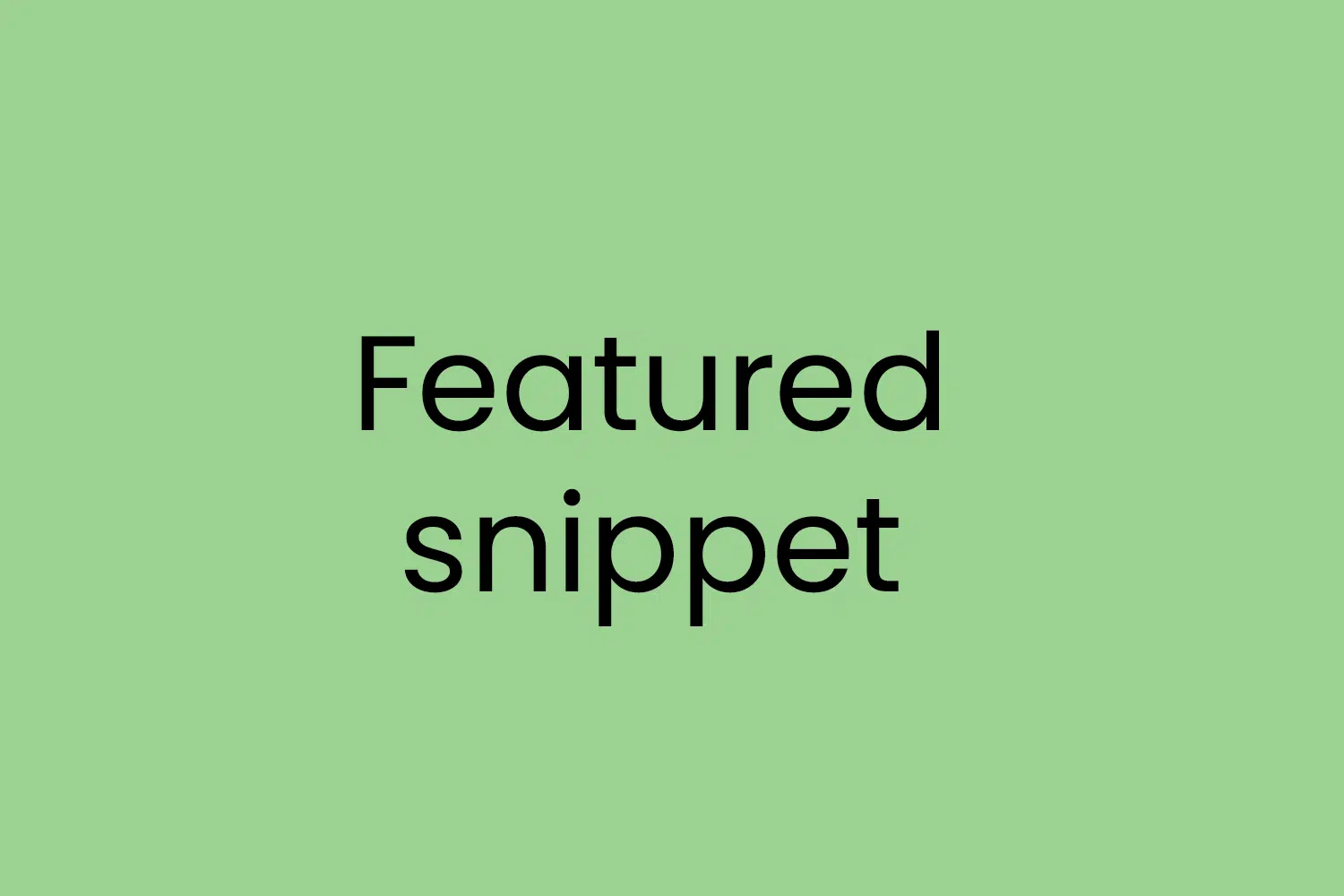 Featured snippet