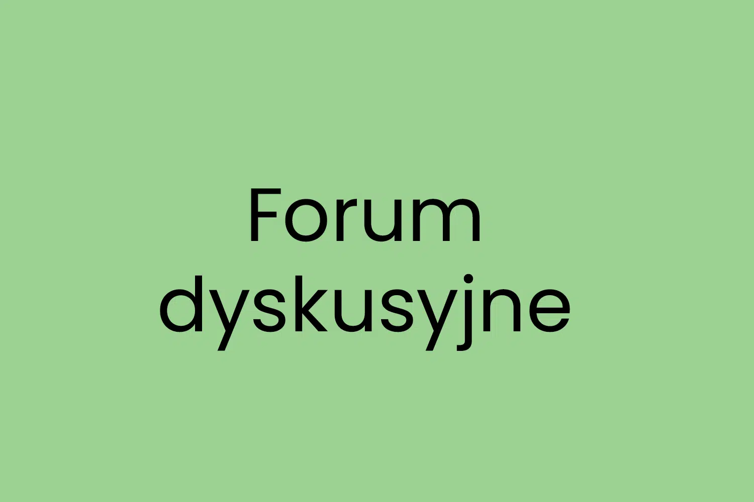 Forum dyskusyjne