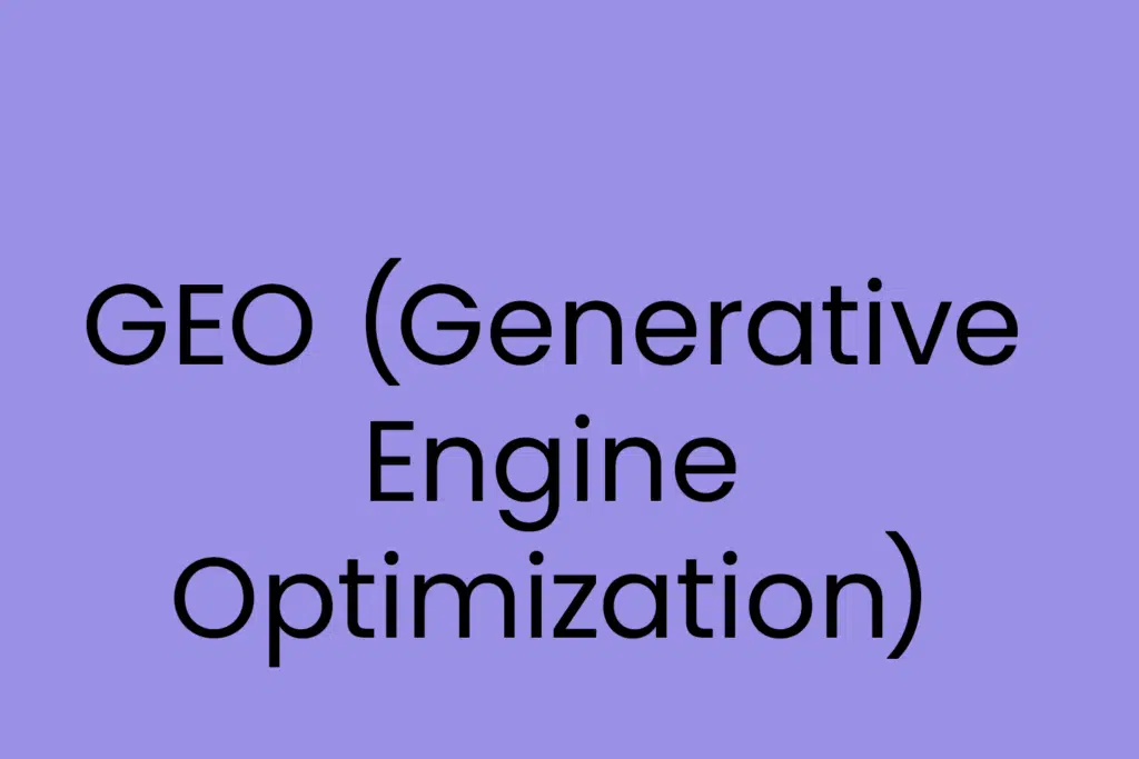 GEO Generative Engine Optimization