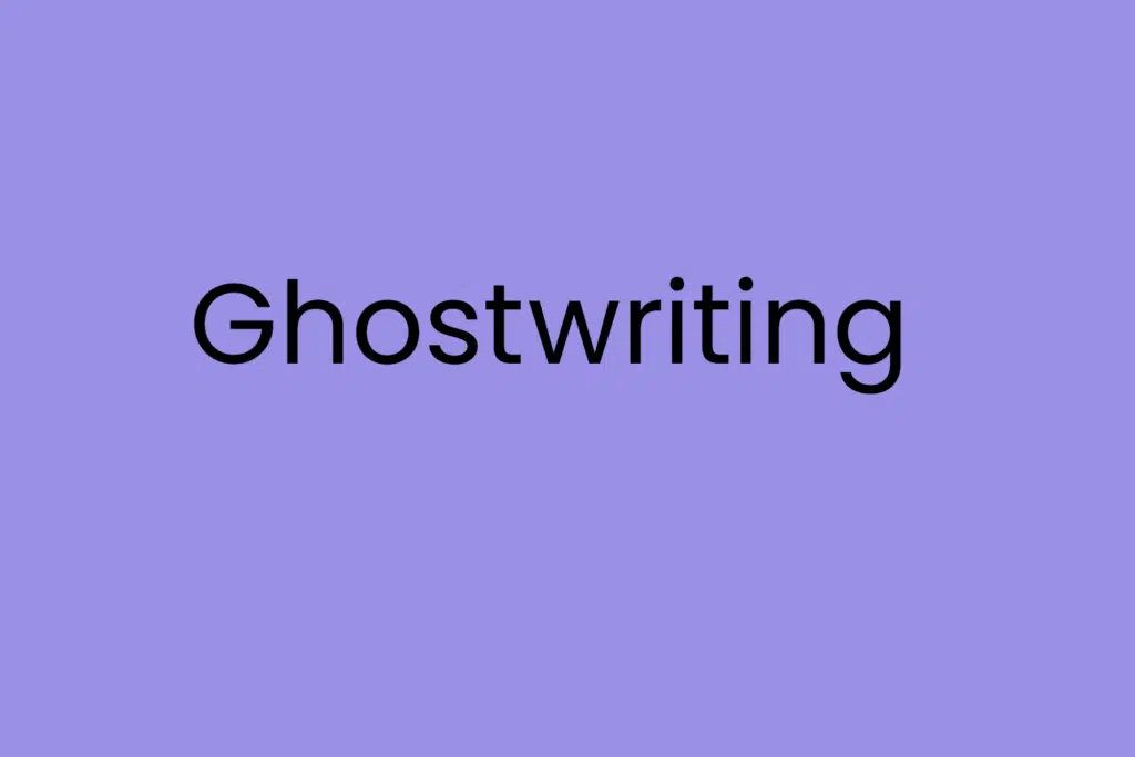 Ghostwriting