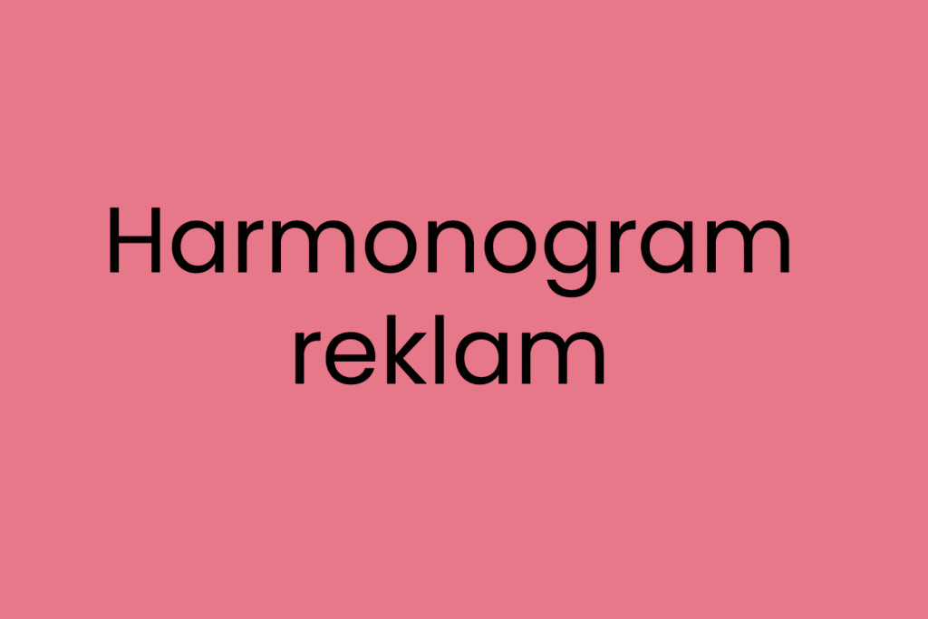 Harmonogram reklam
