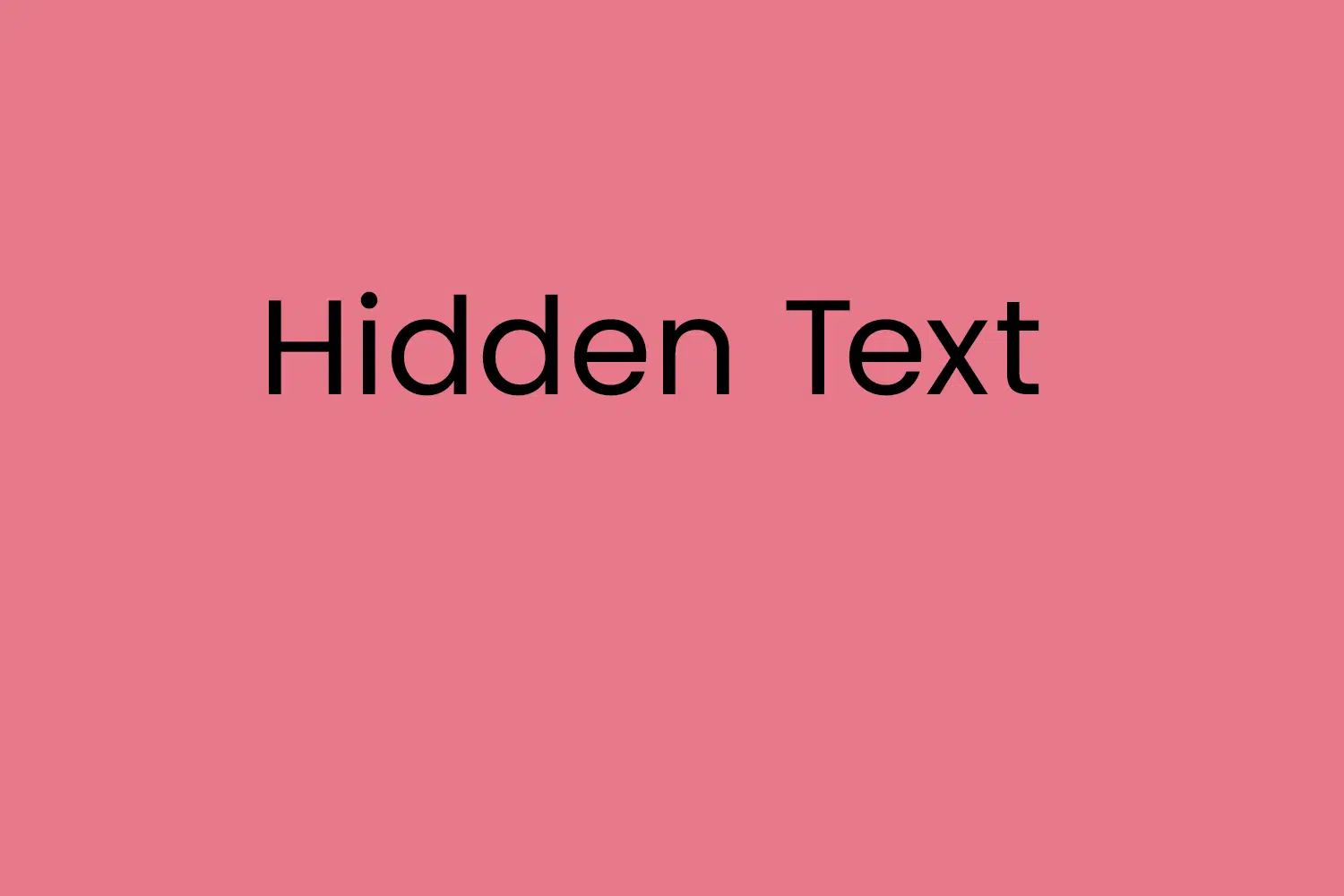 Hidden Text