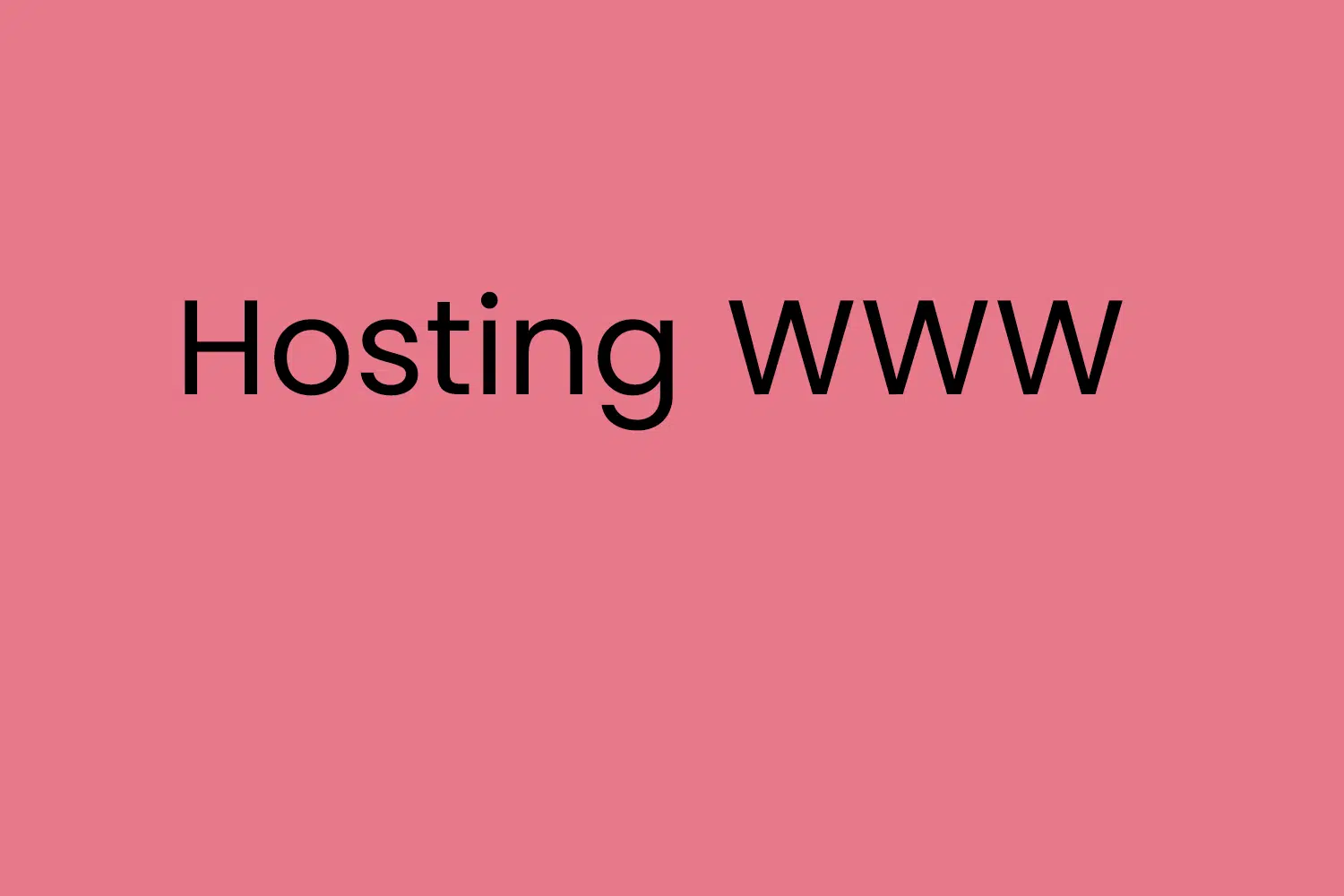 Hosting WWW