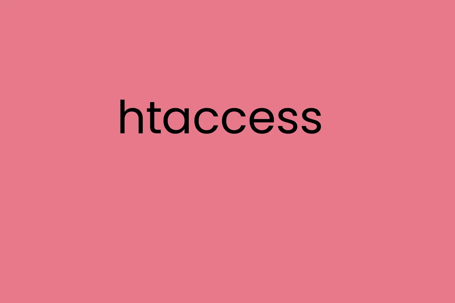 htaccess