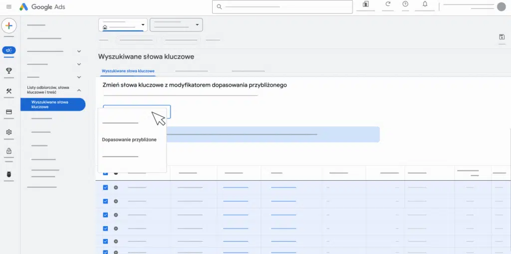 Jak wybrać dopasowanie słów