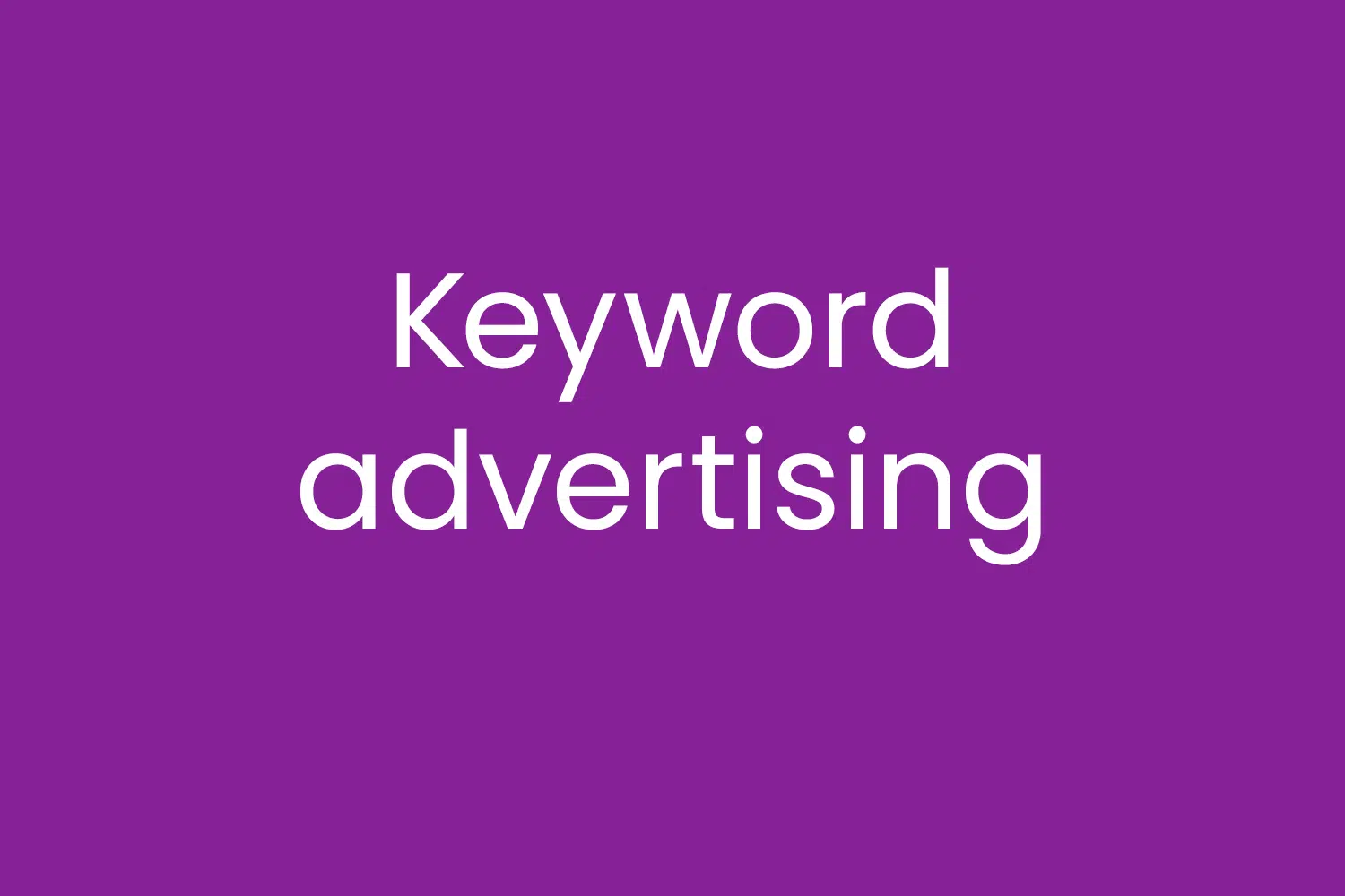 Keyword advertising