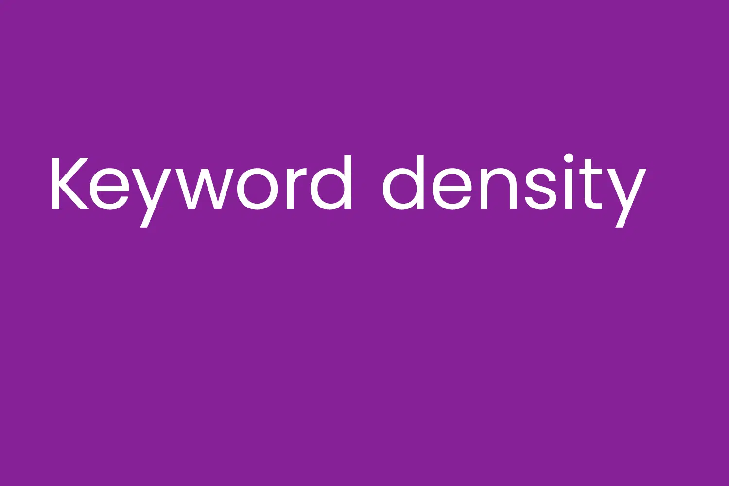 Keyword density