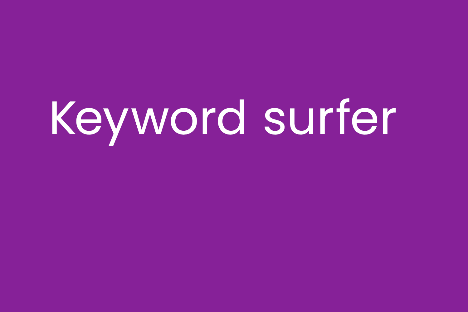 Keyword surfer