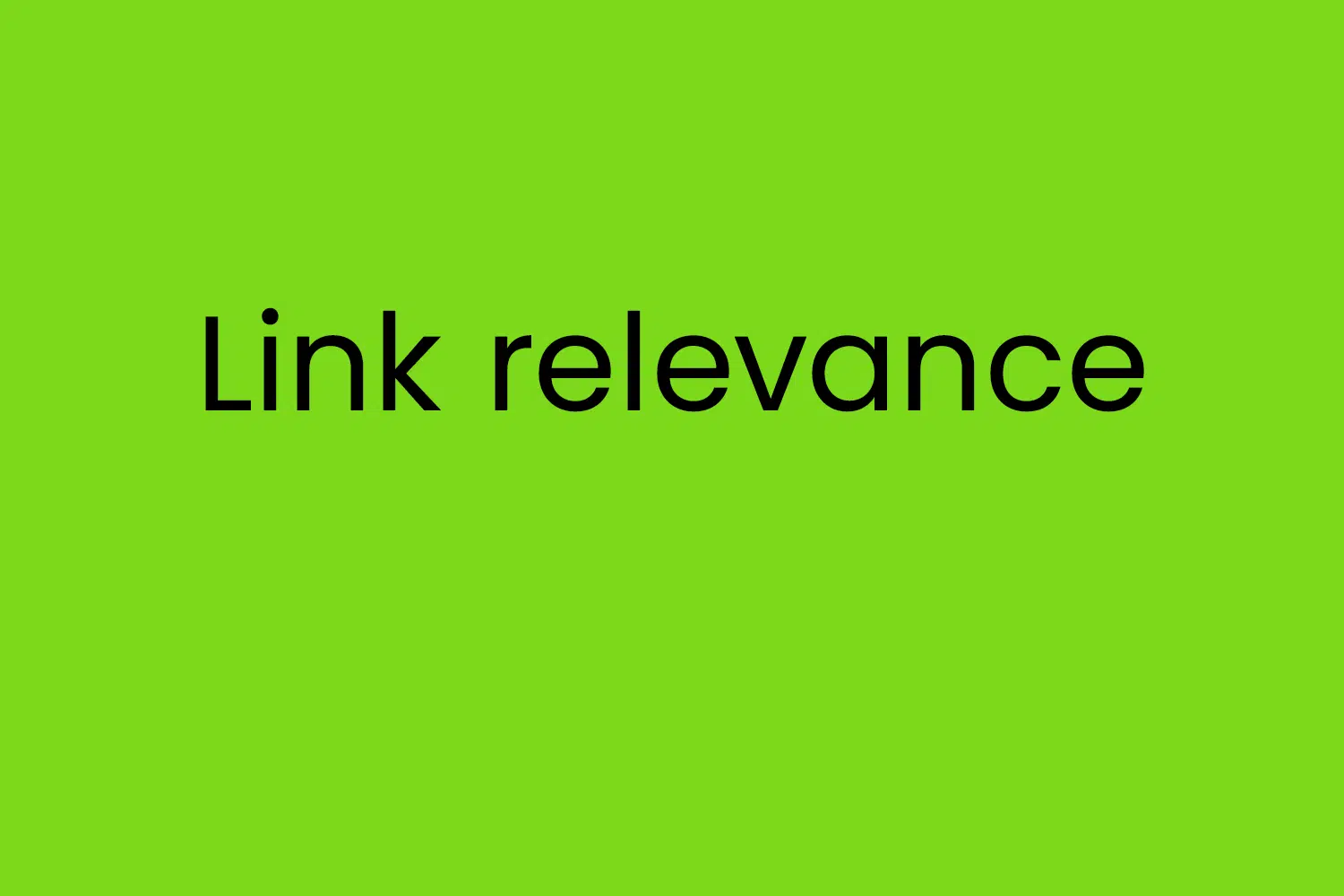 Link relevance
