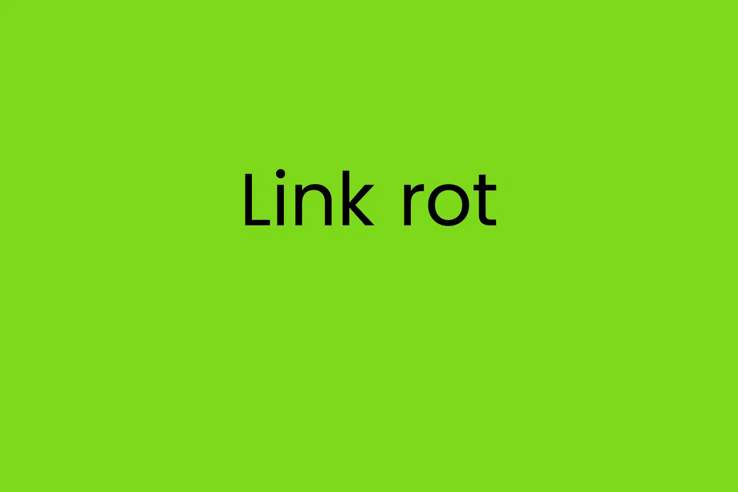 Link rot