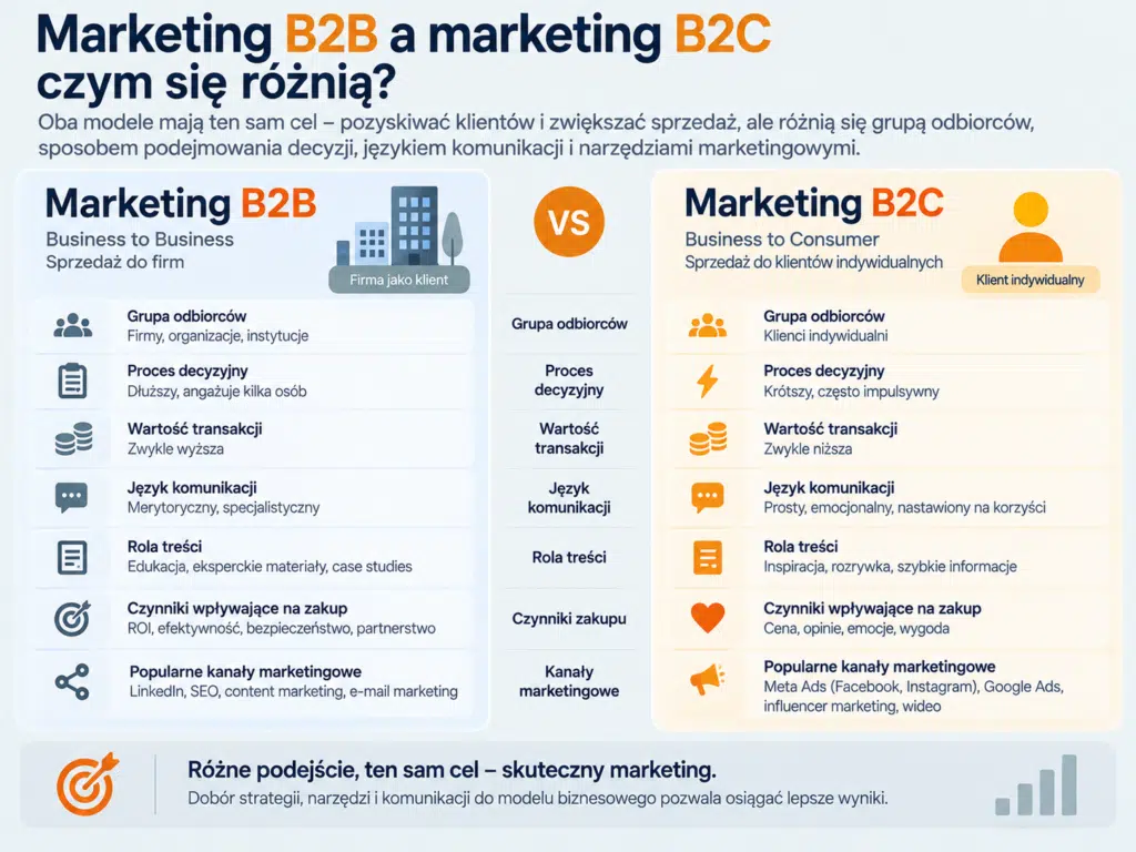 Marketing B2B a marketing B2C czym się różnią
