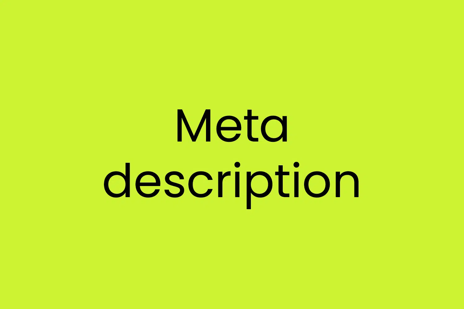 Meta description