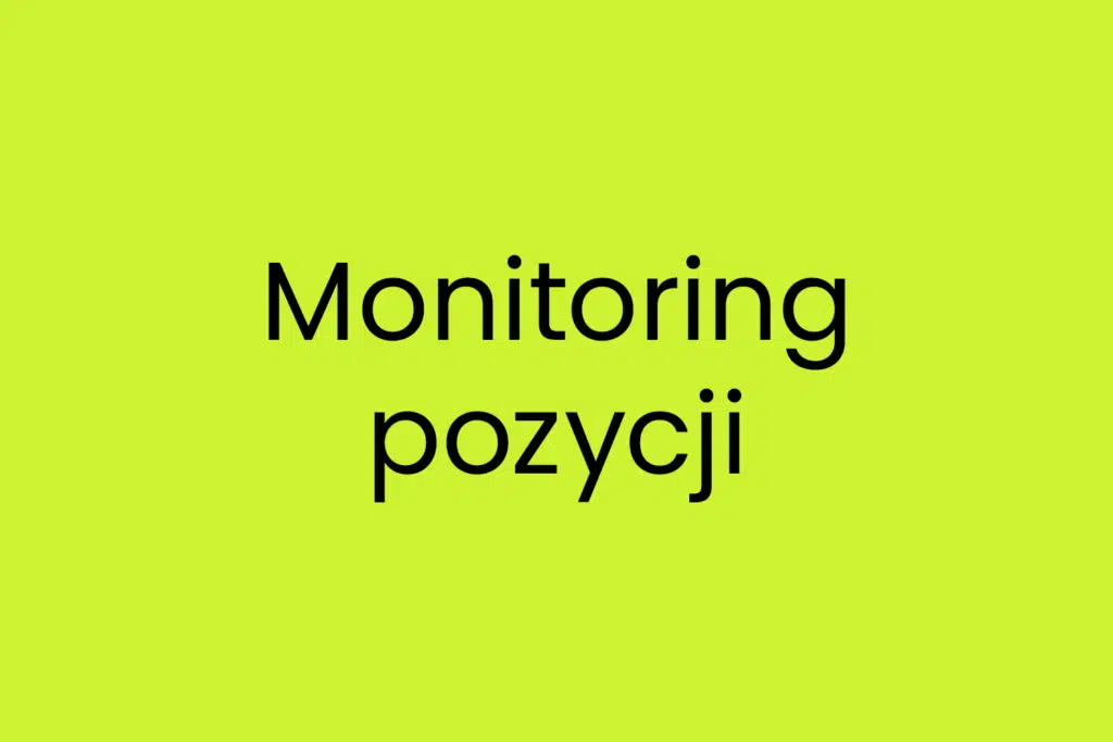 Monitoring pozycji