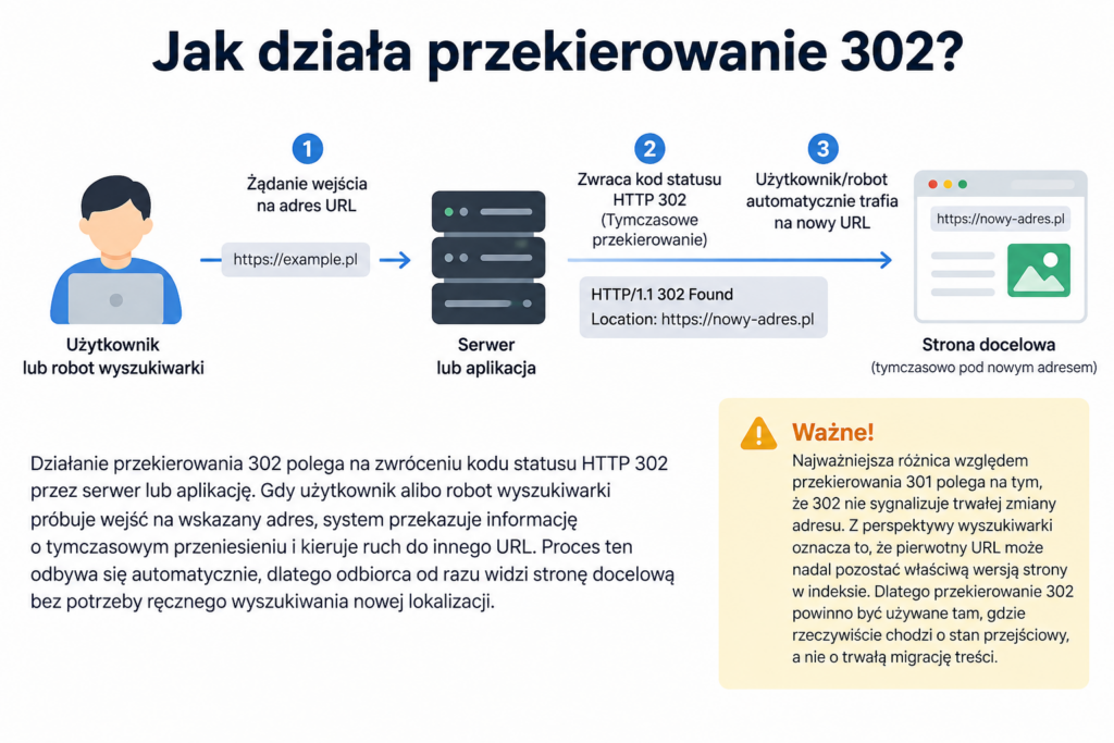 Jak działa przekierowanie 302