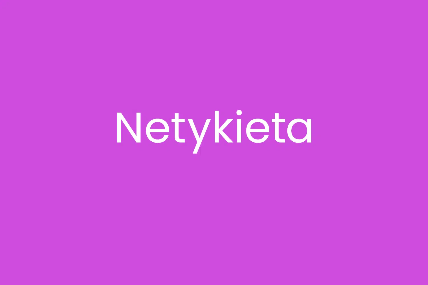 Netykieta