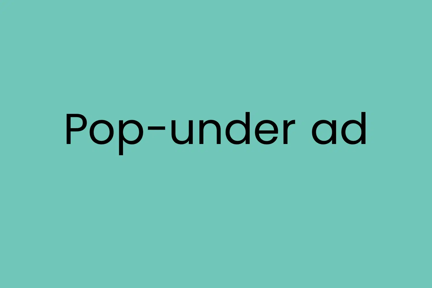 Pop-under ad
