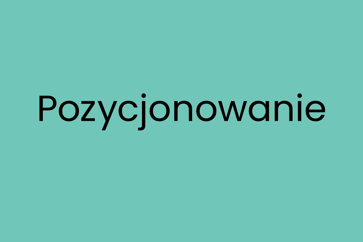 Pozycjonowanie