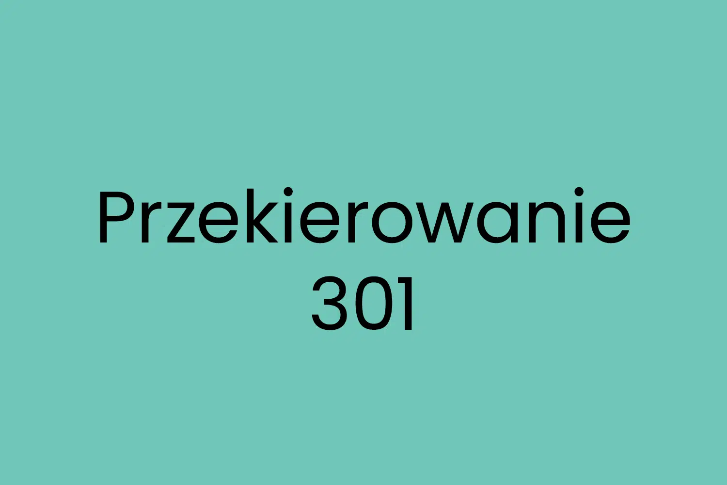 Przekierowanie 301