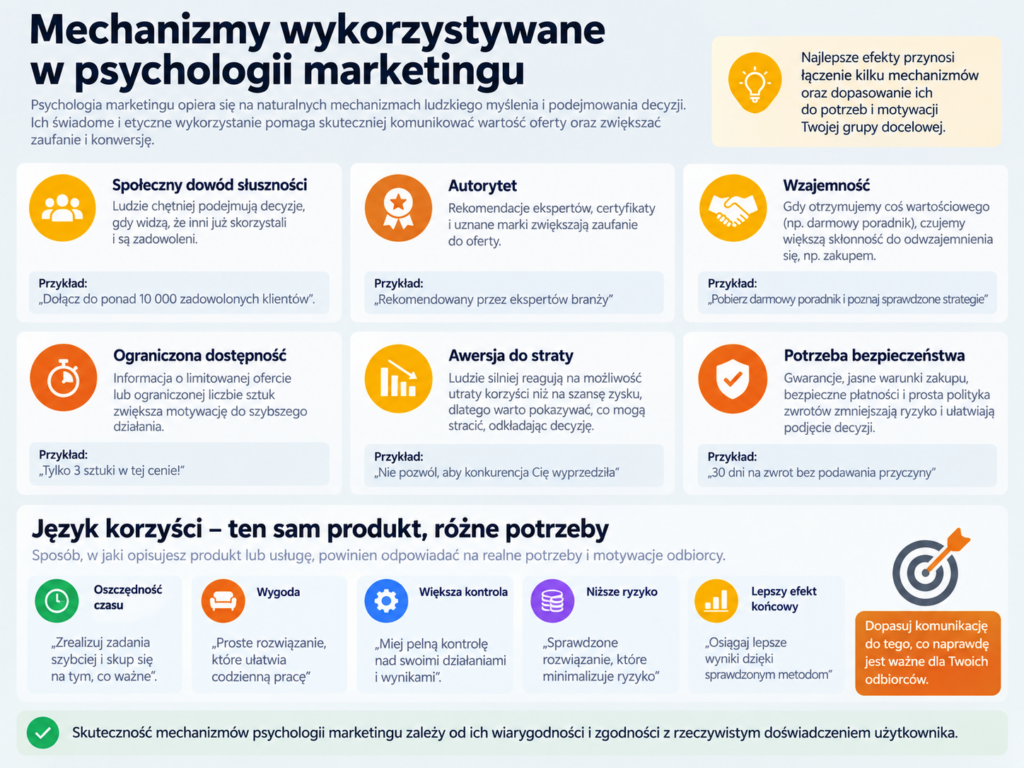 Mechanizmy wykorzystywane w psychologii marketingu