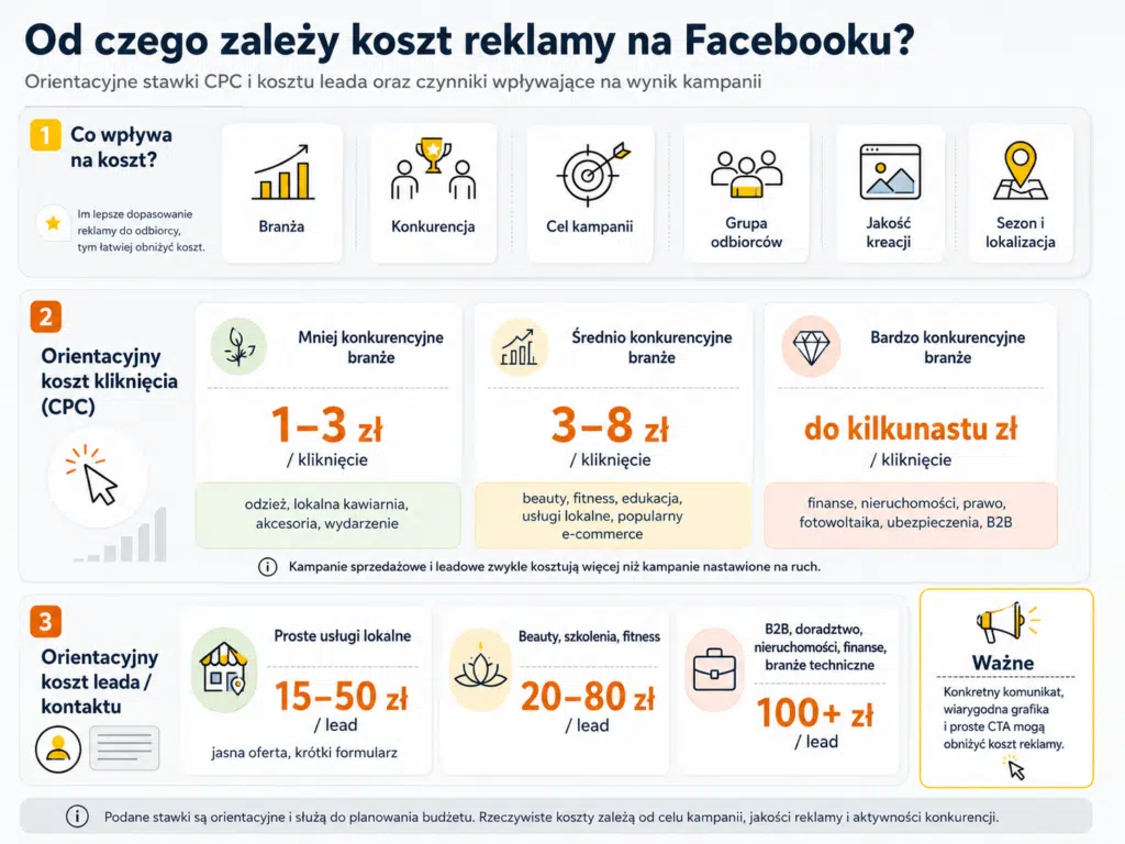 Od czego zależy koszt reklamy Facebook