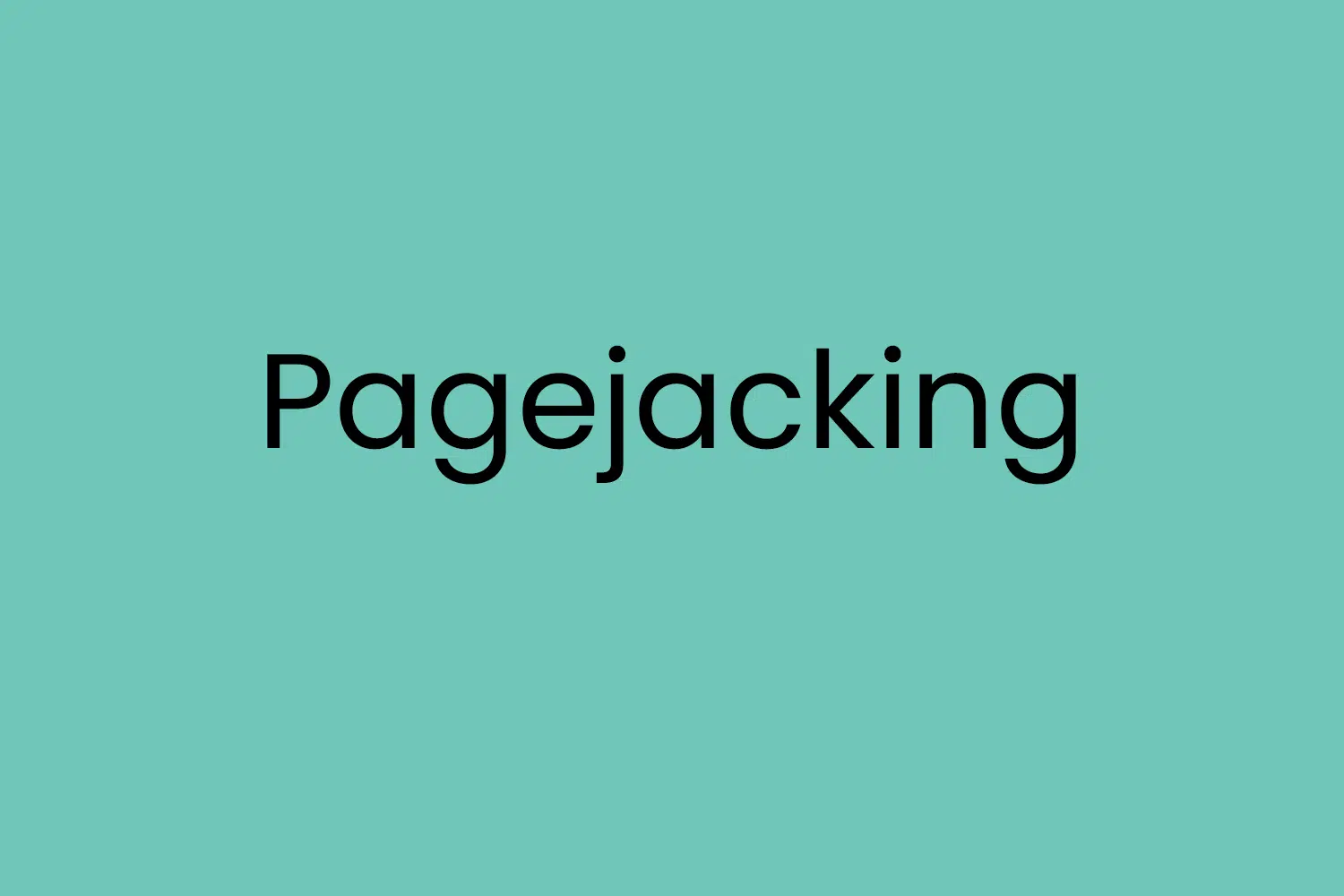 Pagejacking