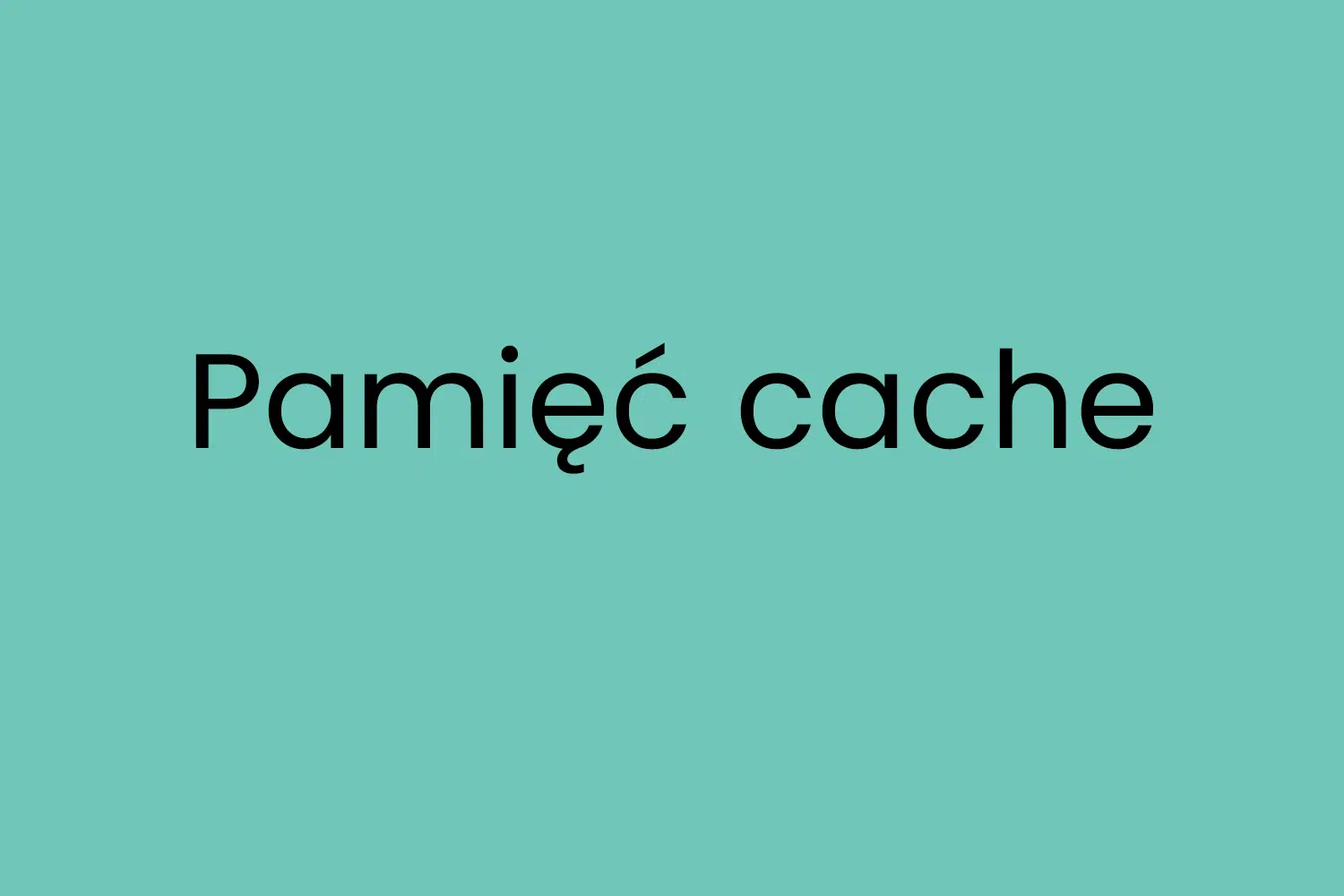 Pamięć cache