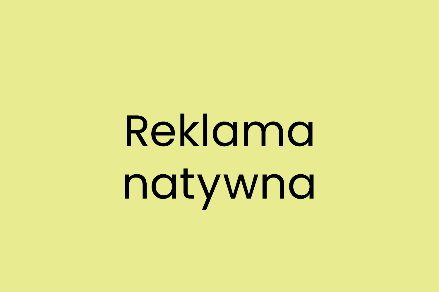 Reklama natywna