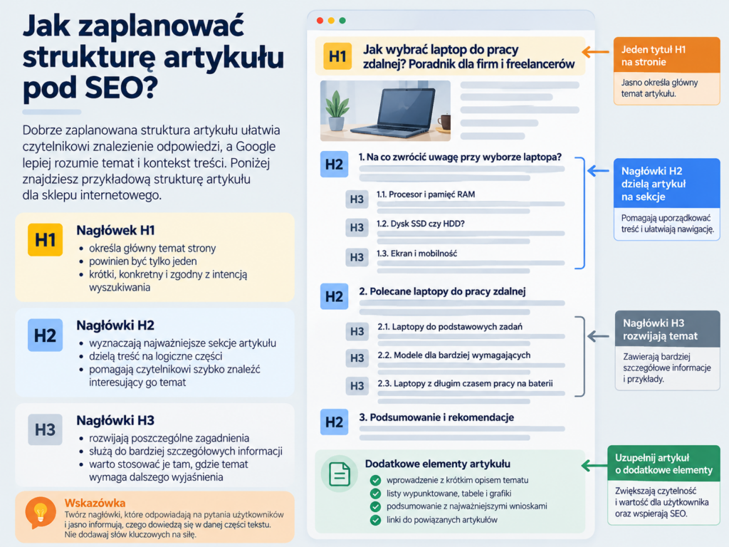 Jak zaplanować strukturę artykułu pod SEO