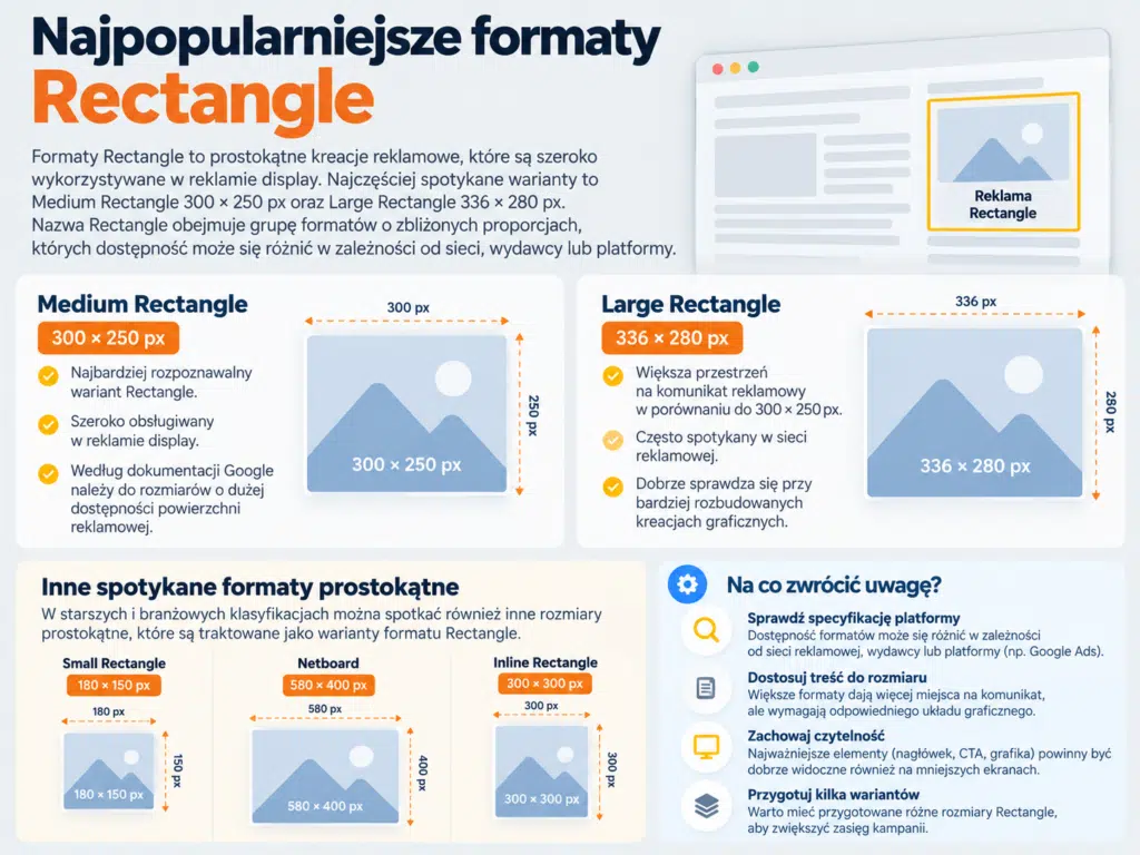 Jakie są najpopularniejsze formaty Rectangle