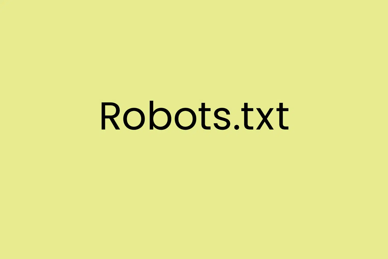 Robots.txt